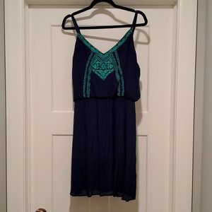 Maurices Midi Navy/Teal Dress
